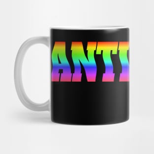 Anti Hero Rainbow Text Mug